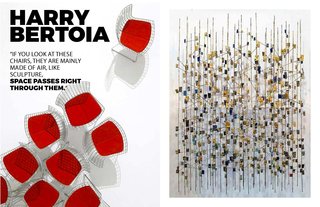 Inspiring Icon / Harry Bertoia - Photo 6 of 7 - Left: Image courtesy of Knoll, Right: Sculpture 