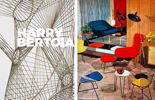 Inspiring Icon / Harry Bertoia - Photo 7 of 7 - Right: Sculpture, Left: On display in Knoll showroom, 1950's