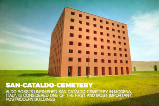 Inspiring Icons/ Aldo Rossi - Photo 6 of 9 - The unfinished San Cataldo Cemetery, Italy, 1971 