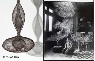Inspiring Icons / Ruth Asawa - Photo 1 of 5 - Left: Untitled, 1956, Right: Portrait of Ruth Asawa by Imogen Cunningham