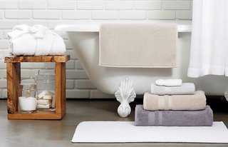 Bath Collection: Behind the Design + Styling Tips - Photo 1 of 6 - Keep your floor dry when exiting the shower; Source: Nicole LaMotte/Parachute 