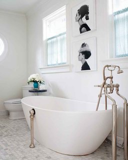 How to Prepare Your Bathroom for Overnight Guests - Photo 5 of 8 - Fresh blooms and a fancy toothbrush will make your guests feel welcome; Source: Anna Hepfer Designs 