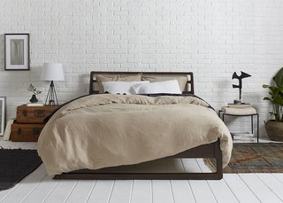 Toast Linen: Behind the Design + Styling Tips - Photo 4 of 6 - A tri-color look with Toast, White and Coal (also our Product Development Manager’s preferred style); Source: Nicole LaMotte/Parachute 