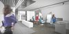 Design elements of the interior are reduced to minimum, in order to keep the focus on functionality. In accordance to this idea, one big portion of the lighting systems is hang above the working area and another is integrated into the ceiling, as if directing the customer from the entrance to the reception desk. The black tubes, purposed as hangers, simplistically ornament the white walls.
Photo 3 of Gazzeli modern home