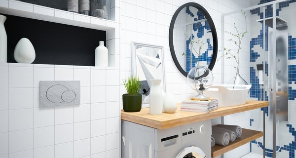 Previously existing walls were brought down, in order to create an open space, unifying a kitchen, a dining room and a living room. Merging aesthetic continues on to the bedroom, where two sinks and the wardrobe become the part of the room, as opposed to traditional approach of keeping them locked away from eye.
The apartment overlooks the city and the mountains, and for the outer visual richness to be fully embraced, the windows were enlarged to the wall scale.
Photo 18 of Double N Residence modern home