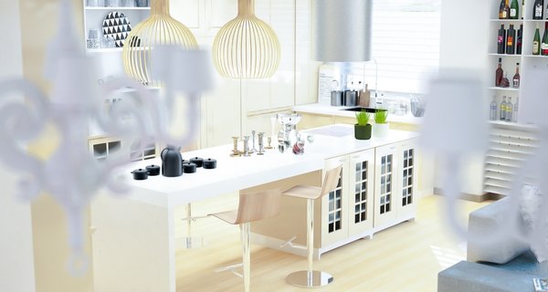 Previously existing walls were brought down, in order to create an open space, unifying a kitchen, a dining room and a living room. Merging aesthetic continues on to the bedroom, where two sinks and the wardrobe become the part of the room, as opposed to traditional approach of keeping them locked away from eye.
The apartment overlooks the city and the mountains, and for the outer visual richness to be fully embraced, the windows were enlarged to the wall scale.
Photo 13 of Double N Residence modern home
