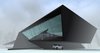 The structure emerged after 6 hour sketching as a parallel experience to the ongoing construction processes of Mestia airport and Sarpi border checkpoint. The forms are radically opposed to the rounder shapes of above-mentioned buildings. The exterior has a sense of unity, as if a black matter was folded up into harmonious angular shapes.
The purpose of the space was to create a personal getaway into nature, providing a resident with peaceful environment for work and relaxation. The glass walls assure an insider to have a nature on display at all times. The inner space is divided into 2 parts: the lower one is the main area combining the kitchen and the bathroom and the upper territory is occupied by the bedroom and the workstation. The latest is extended out, creating the parking spot beneath it. The angular plane on the opposite end is the terrace, securing the idea of having a personal space outdoors, while being a visitor to a nature.
The loft is the only architectural work in large area and it was intentionally designed as a sculptural piece.
Photo 6 of Blackbird modern home