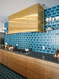 How the Colors in Your Kitchen Affect Your Appetite - Photo 3 of 11 - This kitchen, from the 2015 Sunset Idea House, features a pattern of blue & turquoise tiles from the back wall all the way to the kitchen floor. 