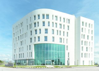 A near-to-zero-emission, LEED Gold Office Building in Tuscany - Photo 1 of 5 - Forti Holding HQ is among the biggest near-to-zero-emission building in Tuscany
