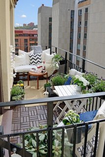 10 Ways to Use Rugs in Your Outdoor Space This Spring - Photo 10 of 10 - For city dwellers, a quick trip to your local Target, Home Depot, and IKEA can yield big, affordable results. 