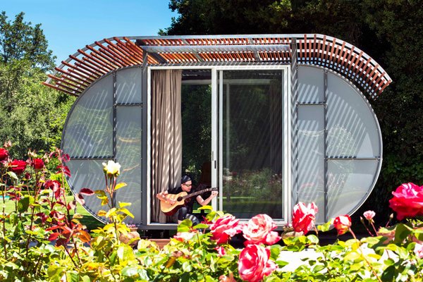 Bellomo Architects’ modular House Arc, which was just a prototype before, is now being fabricated. The House Arc can be ordered online and shipped to any location, where it can be assembled by the user or community. 