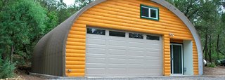 10 Prefab Garage Solutions For Auto Enthusiasts - Photo 2 of 10 - SteelMaster can supply this colorful addition to your property to be a workshop or garage for all types of hobby enthusiasts, including woodworkers, metal shop owners, and classic car professionals. 