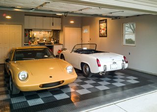 10 Prefab Garage Solutions For Auto Enthusiasts - Photo 5 of 10 - Race Deck garage flooring is engineered to turn your garage into a showplace while withstanding even the toughest garage environments. Transform your garage in hours with Race Deck’s patented garage tile system. 