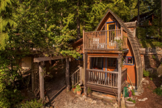 Alfie the A-Frame and 10 Other A-Grade Accommodations - Photo 9 of 11 - Airbnb's fourth "most-wishlisted" property in Canada, according to the owners, this beautiful loft cabin has incredible views of the Sechelt Inlet and gets all the afternoon sun. The beach is a three-minute walk downhill, and the quiet community sits at the end of the road. 