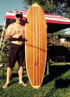 Crafting a Hollow Wood Surfboard from Old-Growth Redwood - Photo 21 of 26 - One stoked shaper.