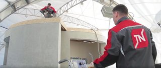 World's First 3D-Printed House Springs up in Russia in 24hrs - Photo 3 of 8 - TechnoNICOL Corporation provided the roofing materials, hydro-acoustic and thermal insulation, as well as solutions for the transportation and road construction for this project. 