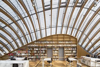 12 Renzo Piano Buildings We Love - Photo 5 of 12 - Imitating the form of an armadillo, this critically-acclaimed 23,000-square-foot, five-story structure houses offices, archives, exhibition space, and a 70-seat screening room that's dedicated to celebrating the legacy of the pioneering French film company.