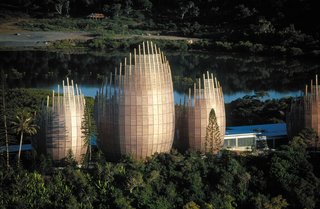 12 Renzo Piano Buildings We Love - Photo 11 of 12 - Designed to celebrate the vernacular Kanak culture (the indigenous culture of New Caledonia), the Jean-Marie Tjibaou Cultural Centre was named after the leader of the independence movement, who was assassinated in 1989 and had a vision of establishing a cultural center that would blend the linguistic and artistic heritage of the Kanak people.