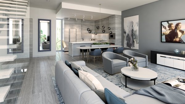 Open concept gourmet kitchens boast quartz countertops, backsplashes and islands, custom Italian-style cabinetry, and state-of-the-art appliances.
Learn more: http://www.houlihanlawrence.com/new_developments/philipsharbor/ Photo 5 of Philips Harbor modern home