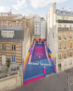 A Technicolor Basketball Court in Paris - Photo 1 of 9 -