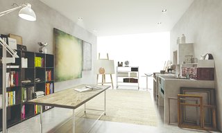 Lissoni designed a communal art studio for residents. 