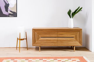 A Family’s Loft in Poland Gets a Minimalist Renovation That’s Both Elegant and Functional - Photo 9 of 12 - Sideboard custom-designed by Loft Kolasiński