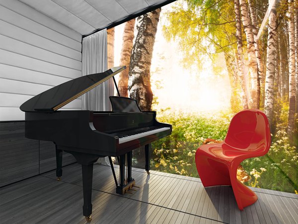 The BASIC model used as a music studio where immersion in nature recharges the mind and creativity allowing occupants to disappear into their work and the landscape. DISAPPEAR RETREAT has a neutral palette of only three finish materials, creating a zen atmosphere that emphasizes the exterior views and increases the perceived sense of space as the materials flow seamlessly from interior to exterior and from floor to wall to roof. Photo 6 of Disappear Retreat modern home