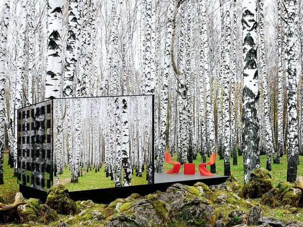 From the exterior the design disappears in the landscape like a chameleon, its photovoltaic spots and reflective glass merge with the surroundings for a quiet and surreal sense of place. Alone in the landscape, all the rules dissolve. One's sense of time, order, and sequence are transformed. "Why sometimes I've believed as many as six impossible things before breakfast!" -Lewis Carroll, Alice in Wonderland. Strangeness is essential to creativity. All the limitations that come from familiarity are gone and everything becomes a possibility. Photo 7 of Disappear Retreat modern home