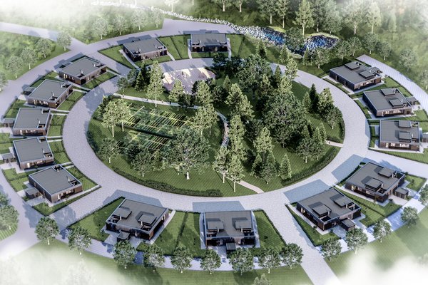 Presales has begun for this beautiful, smart eco community that will have 14 double house lots with 28 homes. Geothermal heat used as an eco friendly choice, option also for solar power.
More info at www.alvardag.com and www.crape.com. Photo of Tuusula modern home