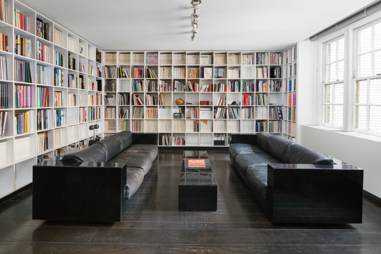 A dining room that was converted to a library.
