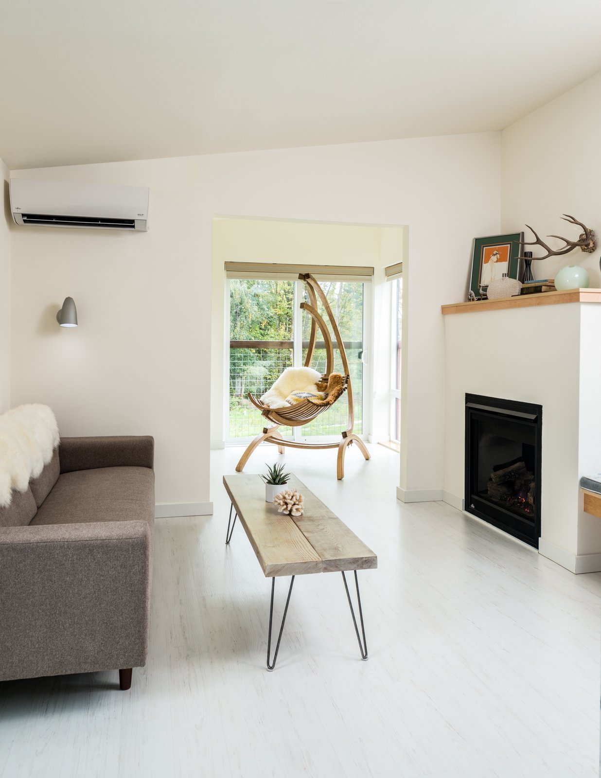 A lodge with two seating areas.