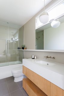 Merging Inside and Out, an L.A. Firm Modernizes a 1940s Abode - Photo 14 of 18 - Custom Master Bath Vanity