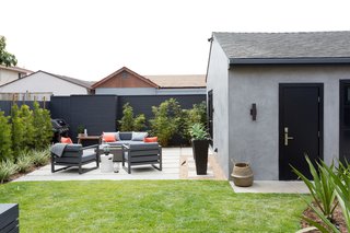 Merging Inside and Out, an L.A. Firm Modernizes a 1940s Abode - Photo 18 of 18 - Backyard Seating & Fire Pit