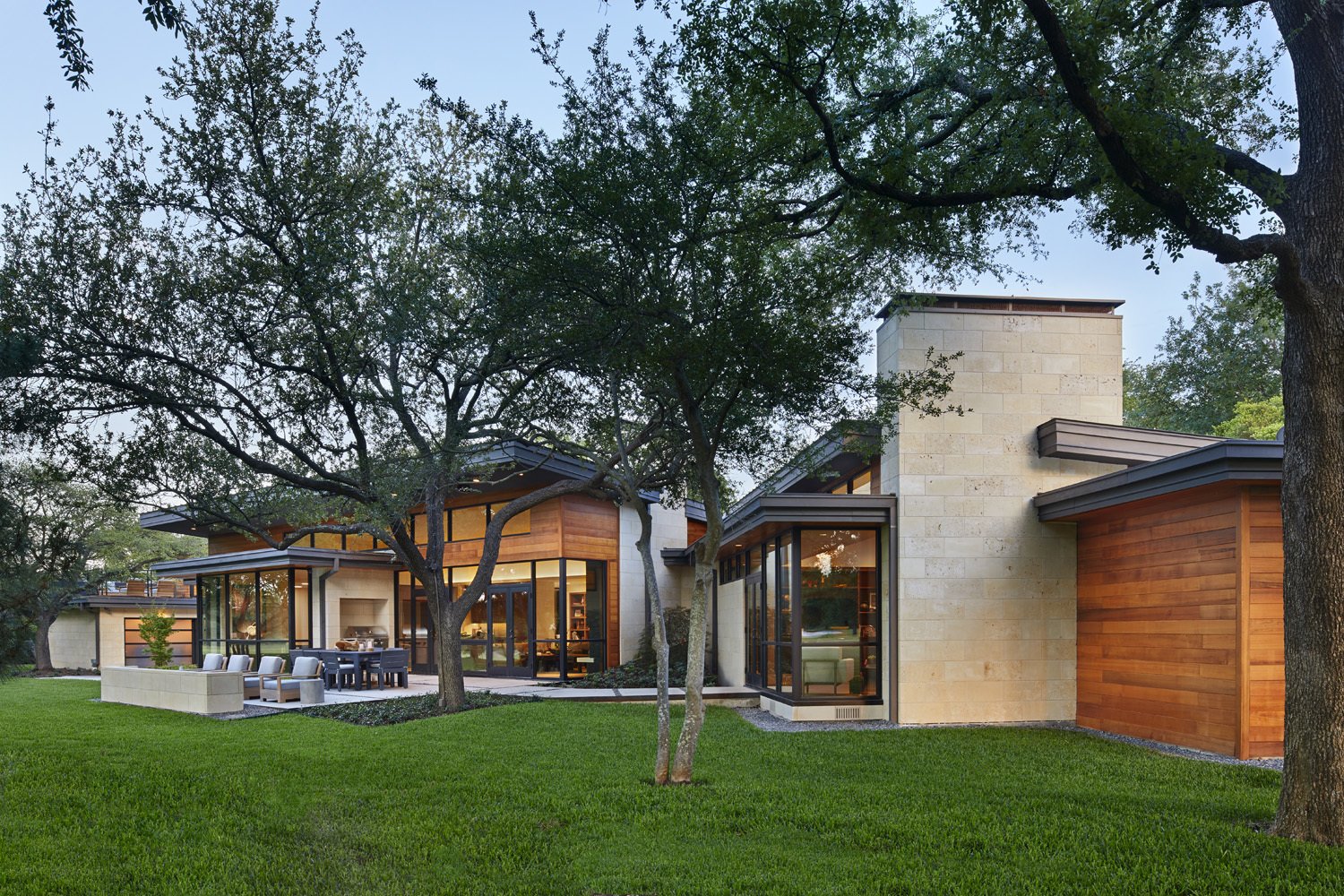 Rear view of home.