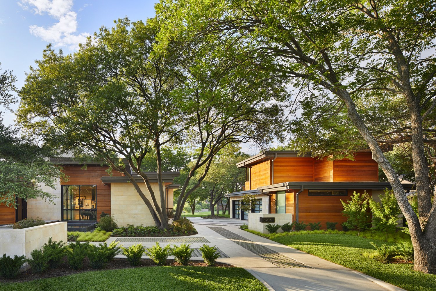 Front view of home and guest house/garage.