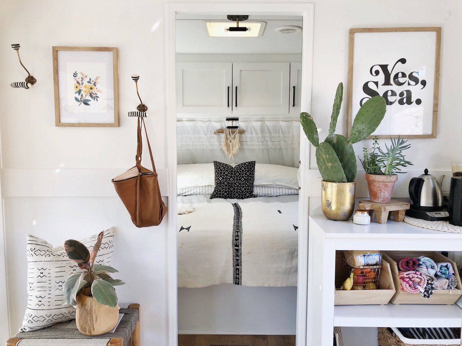 The couple kept costs low by sourcing art and furniture from garage sales, IKEA, Amazon, and Target.