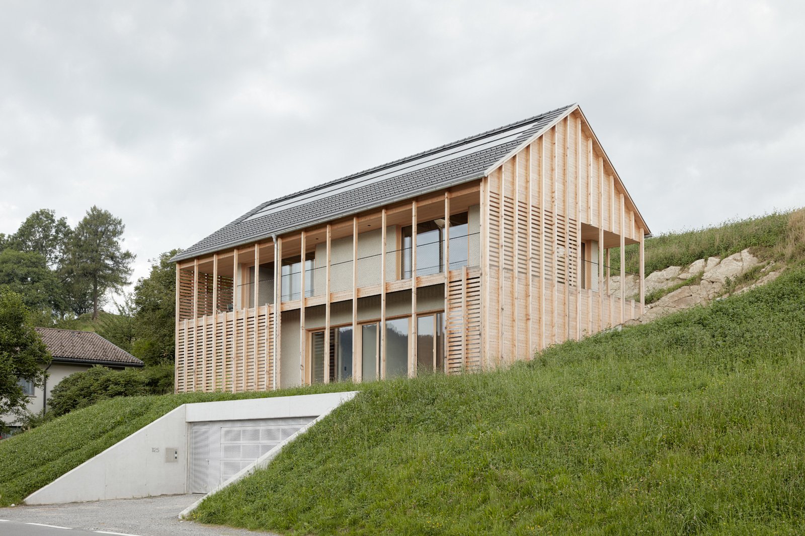 The home is equipped with solar water heating.