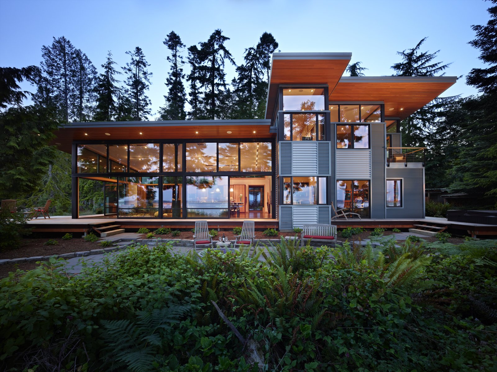 Exterior view of house on the east side, toward the Hood Canal