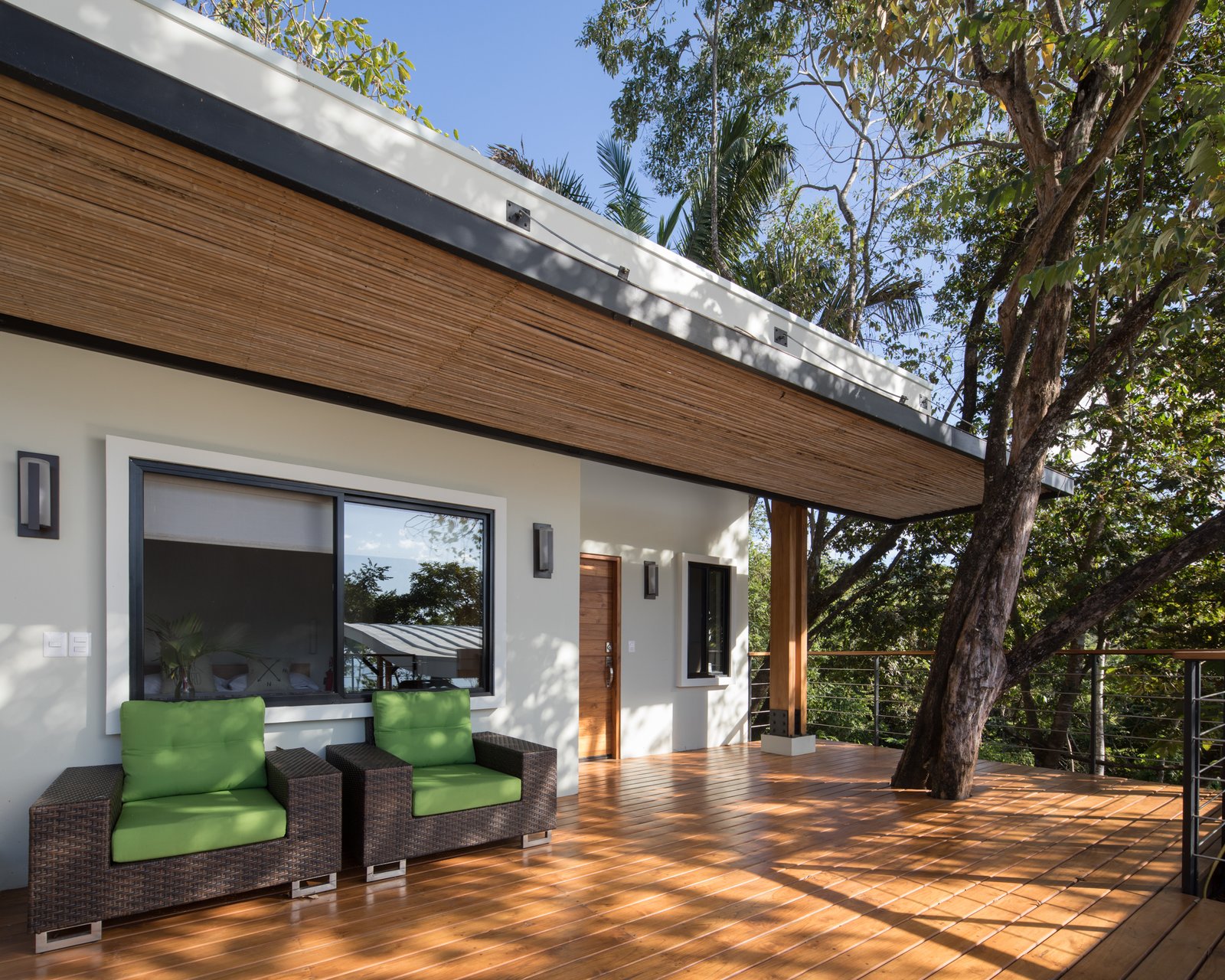 Balcony with tree insert
